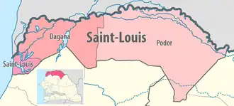 Location in the Saint-Louis region
