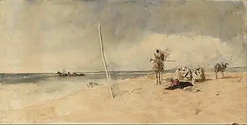 African Beach, watercolor, c. 1867