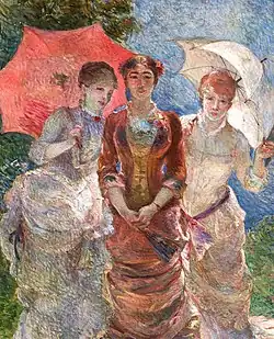 Three Women with Parasols (1880). Musée d'Orsay.