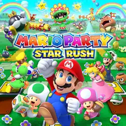 Box art, depicting 13 playable characters (Mario, Luigi, Princess Peach, Princess Daisy, Wario, Waluigi, Yoshi, Toadette, Rosalina, Diddy Kong, and three of the four Toads)