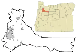 Location in Marino County and the state of Oregon