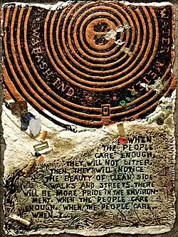 When the People Care 6/10 (2000), collagraph-collage on hand-made paper, 32 x 24 in. (81.28 x 60.96 cm), Rick and Cindy Betschen Collection