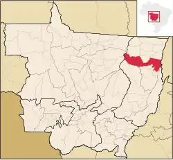 Location of São Félix do Araguaia in Mato Grosso