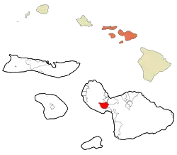 Location in Maui County and the state of Hawaii
