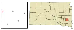 Location in McCook County and the state of South Dakota