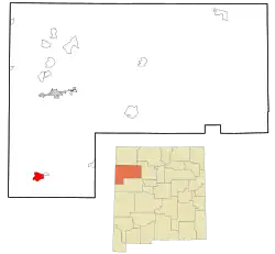 Location of Zuni Pueblo, New Mexico