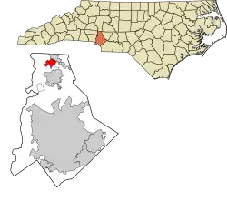 Location in North Carolina