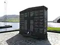 Memorial in Hvalba in memory of people lost at sea and people who died in other accidents i.e. in the coal mines and by falling down from Lítla Dímun or a cliff near Hvalba.