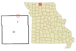 Location of South Lineville, Missouri