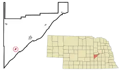Location in Merrick County and the state of Nebraska