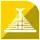 Pictogram of La Raza metro station. It features the silhouette of a Mesoamerican pyramid with an eagle at the top.