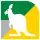 Pictogram of Oceanía metro station. It features the silhouette of a kangaroo.