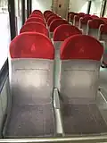 Seats on MetroRail GTW train