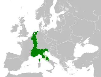 Middle Francia in green