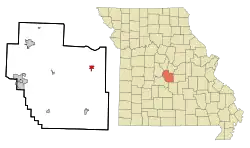 Location in Miller County and the state of Missouri