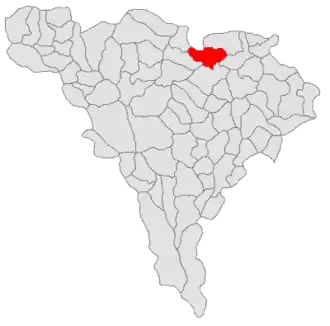 Location within Alba County
