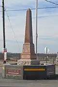 Rebuilt veterans memorial following its destruction in 2014.[6]