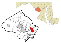 Location of Colesville, Maryland