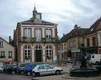 The town hall in Moulins-la-Marche