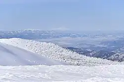 Image 74Winter with frozen coniferous trees near Mt. Kumano in the Mount Zaō range in Miyagi Prefecture (from Geography of Japan)