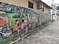 Mural art depicting local culture, Artistic Alley