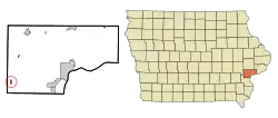 Location of Conesville, Iowa