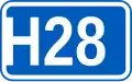 Highway H28 shield}}