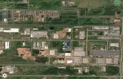 Satellite imagery of the Yelabuga drone factory inside the Alabuga SEZ