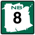 Route 8 marker
