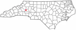Location of Brookford, North Carolina