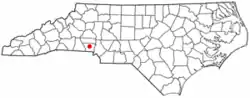Location of Dallas, North Carolina