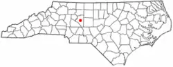 Location in Davidson County and the state of North Carolina