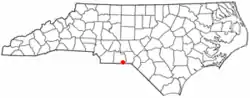Location of McFarlan, North Carolina