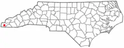 Location of Murphy, North Carolina