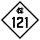 North Carolina Highway 121 marker
