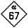 North Carolina Highway 67 marker