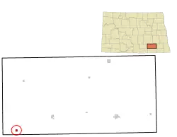 Location of Kulm, North Dakota