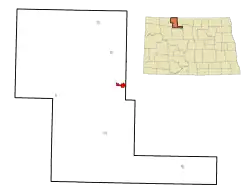 Location of Mohall, North Dakota