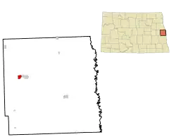 Location of Portland, North Dakota