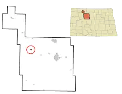 Location of Berthold, North Dakota