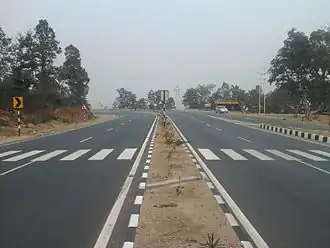 National Highway 20 near Ramgarh Cantonment