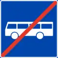 End of bus lane
