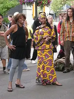 Image 109Young woman wearing dress made from African patterned fabric in 2008. (from 2000s in fashion)