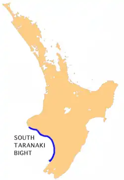 Location of South Taranaki Bight