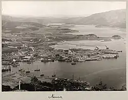View of Namsos and the church (prior to WWII)