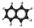 Ball-and-stick model of naphthalene