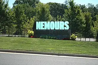 Entrance sign.