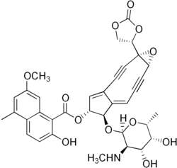 Structural formula of neocarzinostatin