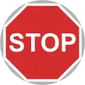 A24: Temporary stop sign
