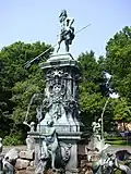 Bronze fountain in a Nuremberg park